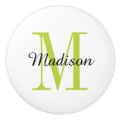 モノグラムパーソナライズされたドロワーノブ セラミックノブ (正面)