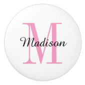 モノグラムパーソナライズされたドロワーノブ セラミックノブ (正面)