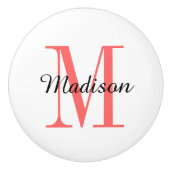 モノグラムパーソナライズされたドロワーノブ セラミックノブ (正面)