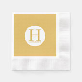 モノグラムパーソナライズされたナプキン 縁ありカクテルナプキン (正面)