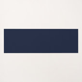 モノグラムパーソナライズされたネイビーブルーレトロフローラ ヨガマット (裏面(横))