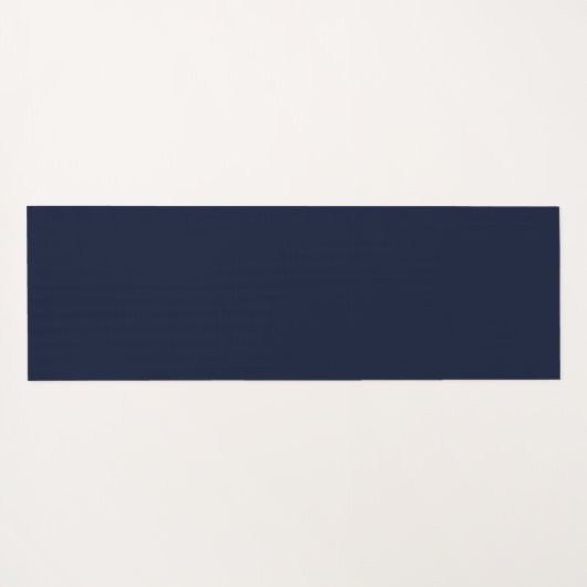 モノグラムパーソナライズされたネイビーブルーレトロフローラ ヨガマット (裏面(横))