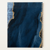 モノグラムパーソナライズされたネイビーブルー金ゴールド瑪瑙2025 プランナー手帳 (裏面)