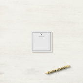 モノグラムパーソナライズされたノート ポストイット (デスク上)