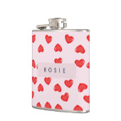 モノグラムパーソナライズされたハートロリポップバレンタイン フラスク (左)