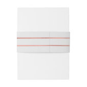 モノグラムパーソナライズされたバラゴールドフォイルグレイ結婚ズ 招待状ベリーバンド (裏面例)