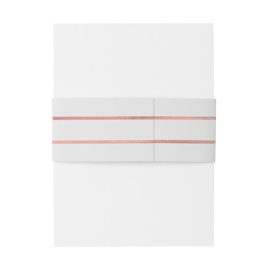 モノグラムパーソナライズされたバラゴールドフォイルグレイ結婚ズ 招待状ベリーバンド (裏面例)