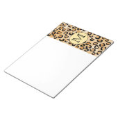 モノグラムパーソナライズされたヒョウ印刷パターン。 ノートパッド (アングル)