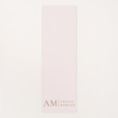 モノグラムパーソナライズされたピンクイニシャルと名前 ヨガマット (正面)