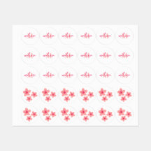 モノグラムパーソナライズされたピンク桜ブルータータンチェック