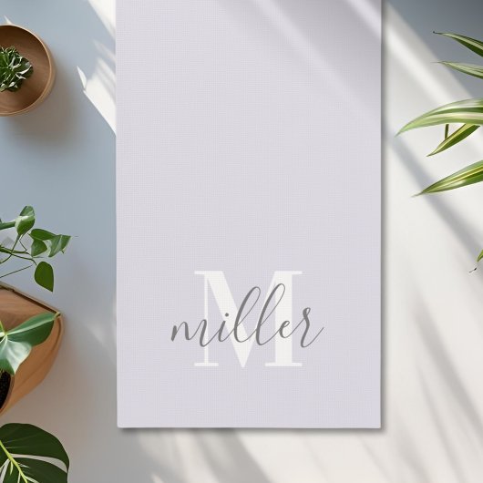 モノグラムパーソナライズされたファミリー名 ヨガマット