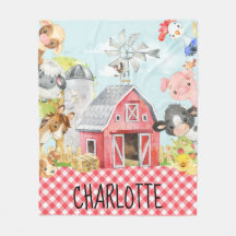 モノグラムパーソナライズされたファーム納屋周囲の庭動物