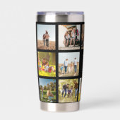 モノグラムパーソナライズされたフォトコラージュ 保温保冷タンブラー (正面)