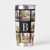 モノグラムパーソナライズされたフォトコラージュ 保温保冷タンブラー (左面)