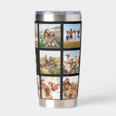 モノグラムパーソナライズされたフォトコラージュ 保温保冷タンブラー (背面)