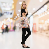 モノグラムパーソナライズされたフローラトートバッグ – 名前をカスタムする トートバッグ