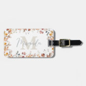 モノグラムパーソナライズされたフローララゲージタグ ラゲッジタグ (正面横)