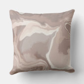 モノグラムパーソナライズされたブラウン中性スワール クッション (裏面)