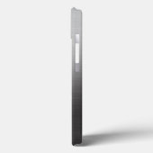 モノグラムパーソナライズされたブラシ仕上げ金属ルッキング Case-Mate iPhoneケース (裏面 / 左)
