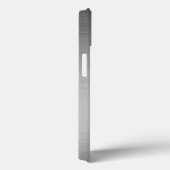モノグラムパーソナライズされたブラシ仕上げ金属ルッキング Case-Mate iPhoneケース (裏面 / 右)