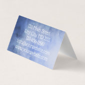 モノグラムパーソナライズされたブルーとホワイト 名刺 (裏面)