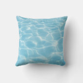 モノグラムパーソナライズされたブルースイミングプールモダン クッション (裏面)