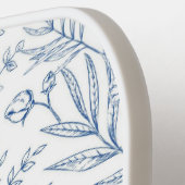 モノグラムパーソナライズされたブルーフローラフランスのトイル ピックルボールラケット (左詳細)