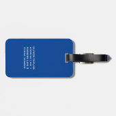 モノグラムパーソナライズされたブルーホワイト名 ラゲッジタグ (裏面横)