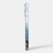 モノグラムパーソナライズされたブルー大理石iPhoneケース Case-Mate iPhoneケース (裏面 / 左)