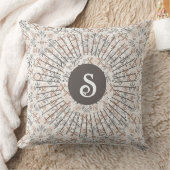 モノグラムパーソナライズされたボホ神秘的スタイル クッション (ブランケット)
