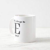 モノグラムパーソナライズされたマグカップ コーヒーマグカップ (正面左)