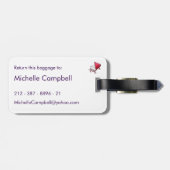 🎶モノグラムパーソナライズされたミュージカルマイブックピアノ🎹 ラゲッジタグ (裏面横)