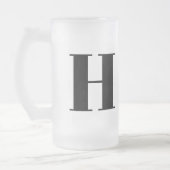 モノグラムパーソナライズされたメンズ誕生日ビアマグギフト フロストグラスビールジョッキ (左)