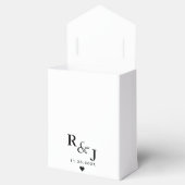 モノグラムパーソナライズされたモダンエレガンス結婚ズ フェイバーボックス (オープン)