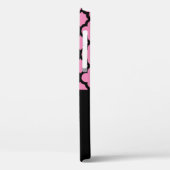 モノグラムパーソナライズされたモノグラムピンクブラックディアマンテ Case-Mate iPhoneケース (裏面 / 左)