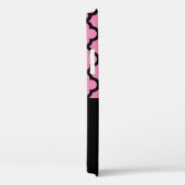 モノグラムパーソナライズされたモノグラムピンクブラックディアマンテ Case-Mate iPhoneケース (裏面 / 右)