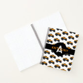 モノグラムパーソナライズされたモンスタートラック車の子供 ノートブック (内部)