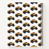 モノグラムパーソナライズされたモンスタートラック車の子供 ノートブック (裏面)