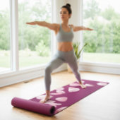 モノグラムパーソナライズされたヨガマットと桜花びら ヨガマット