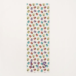 モノグラムパーソナライズされたヨガマット – カラフル Ladybugs ヨガマット