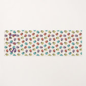 モノグラムパーソナライズされたヨガマット – カラフル Ladybugs ヨガマット (正面(横))