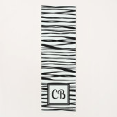 モノグラムパーソナライズされたラエレガントイン黒雪 ヨガマット (正面)