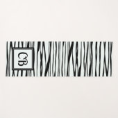 モノグラムパーソナライズされたラエレガントイン黒雪 ヨガマット (正面(横))