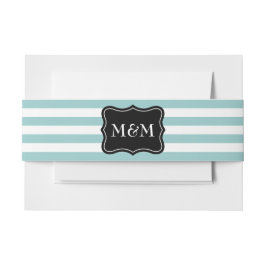 モノグラムパーソナライズされたレター封筒腹帯 招待状ベリーバンド