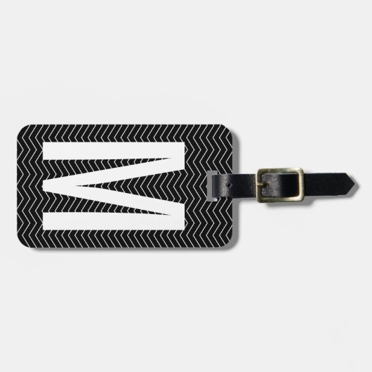 モノグラムパーソナライズされたレター旅行手荷物 ラゲッジタグ (正面横)