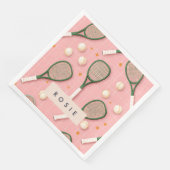 モノグラムパーソナライズされたレトロテニスラケットパターン (コーナー)