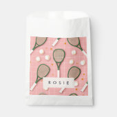 モノグラムパーソナライズされたレトロテニスラケットパターン フェイバーバッグ (正面)