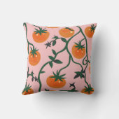 モノグラムパーソナライズされたレトロトマトつる植物パターン クッション (裏面)