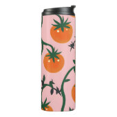 モノグラムパーソナライズされたレトロトマトつる植物パターン タンブラー (回転左)