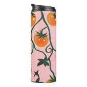 モノグラムパーソナライズされたレトロトマトつる植物パターン タンブラー (回転右)